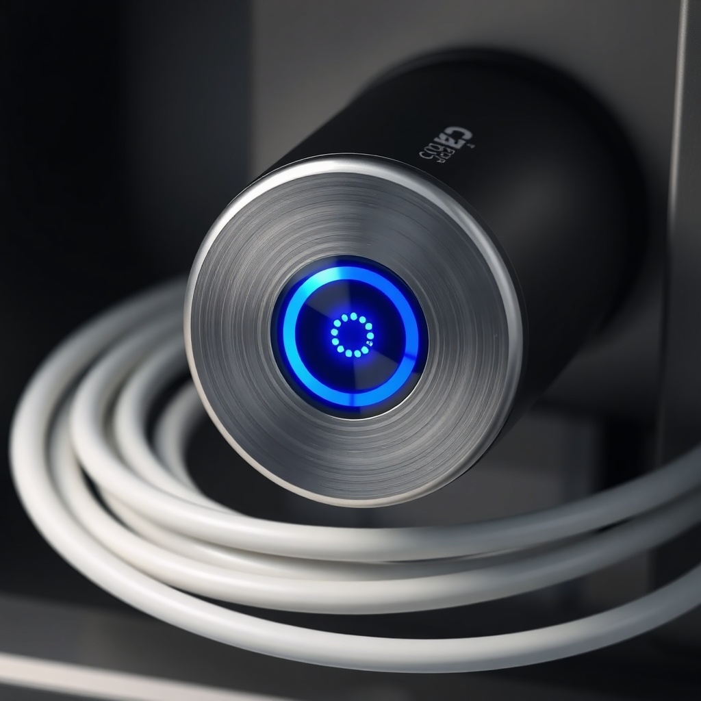 A clean photorealistic close-up of the Thyssenkrupp Flow 550 motor housing