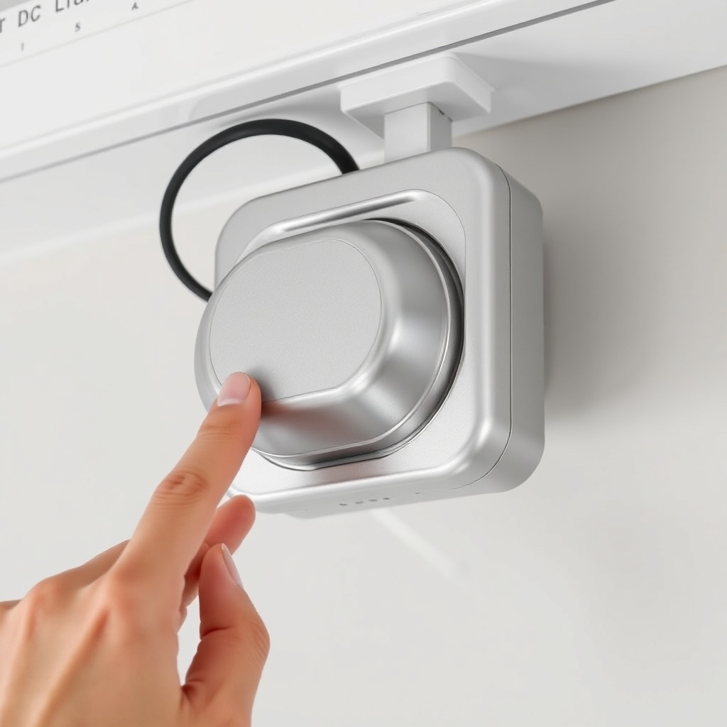 A clean photorealistic photo showing the compact electric motor of a TK Home Solutions Sie