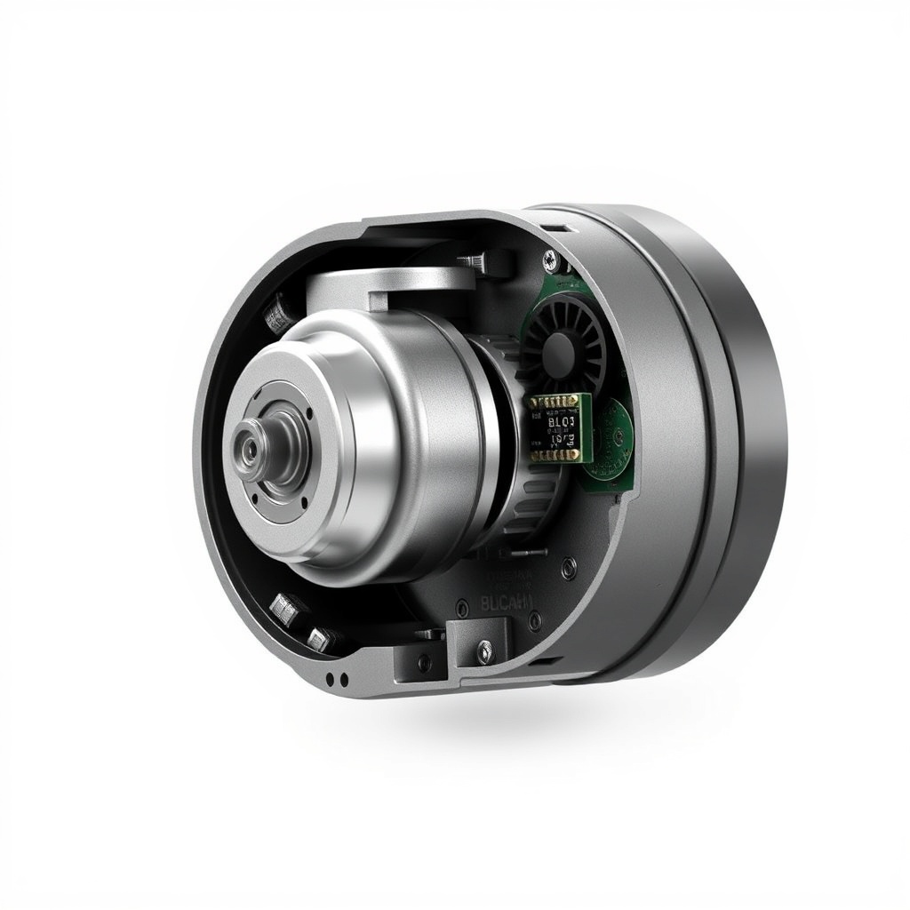 A photorealistic illustration showing the internal components of the Stannah 420 motor – a